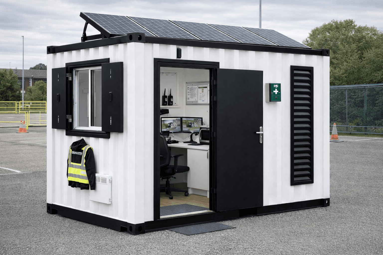 Exterior view of the Kwof Eco welfare unit